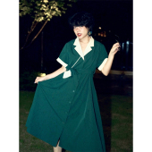 裙子 气质显瘦中长款 化学少女「天使爱美丽」法式 复古连衣裙女夏季