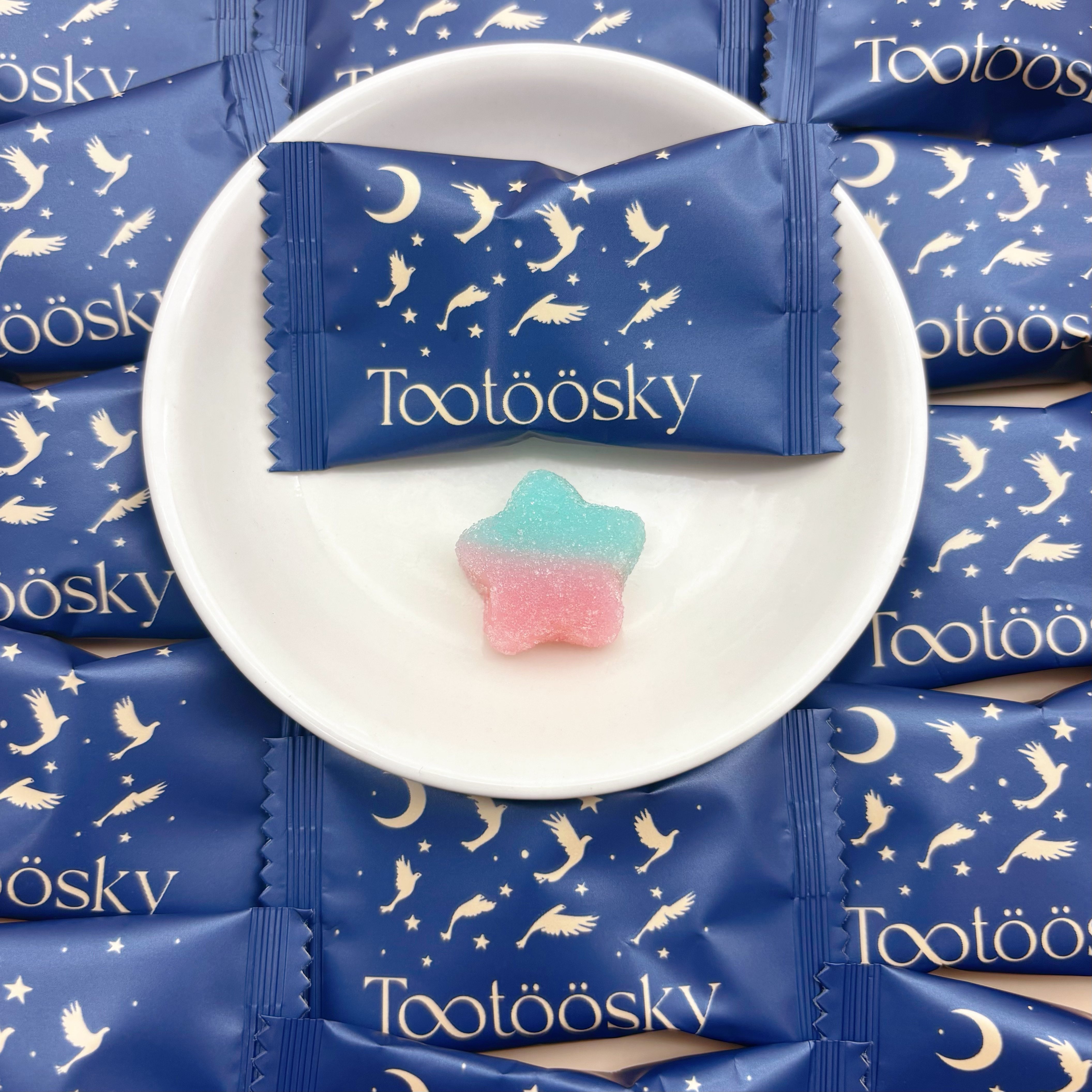 Tootoosky鹊在渐变色星星造型果汁软糖小包装散装创意可爱喜糖