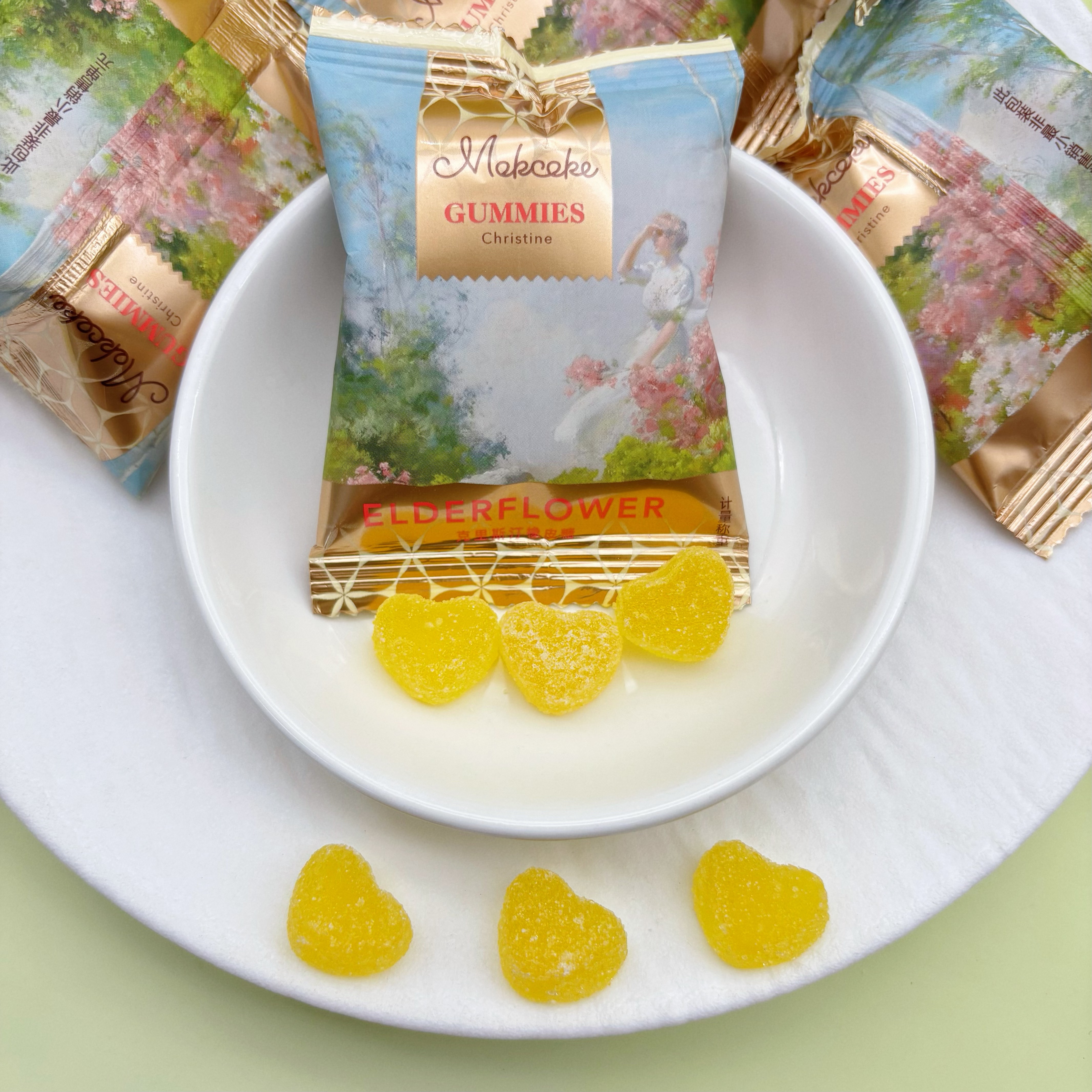 MOKCOKE柠檬味橡皮糖软糖结婚喜糖婚糖小众彩色包装休闲零食糖果