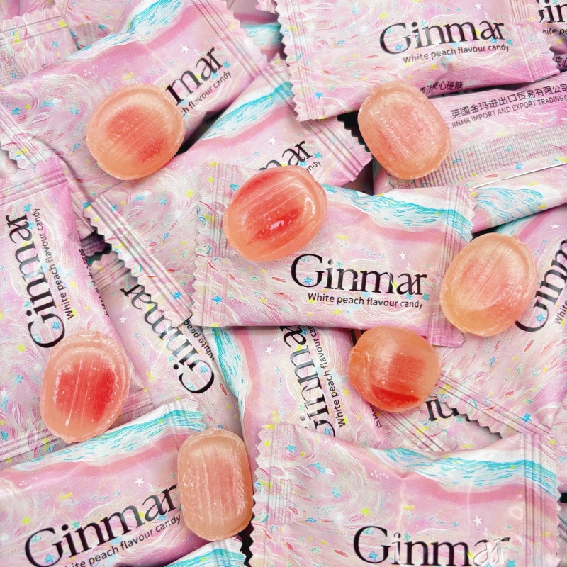 GINMAR金玛白桃味果汁夹心硬糖