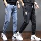 薄款 男士 牛仔束脚宽松大码 建筑工地工人干活穿 长裤 子夏季 工装 裤