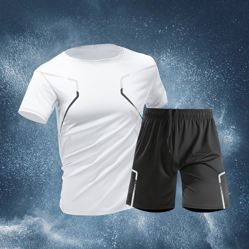 装备训练服足球透气夏短袖运动服健身衣速干衣男套装冰丝跑步t恤