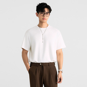 夏季 T恤男重磅棉内搭圆领打底衫 新款 莫代尔轻奢纯色简约休闲短袖