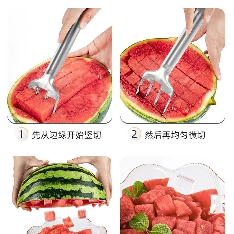 不锈钢西瓜切块器水果分割器工具