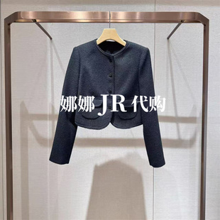 JR专柜正品 外套女XSJ1W03D 2026年春复古圆领小香风拼接单排扣长袖