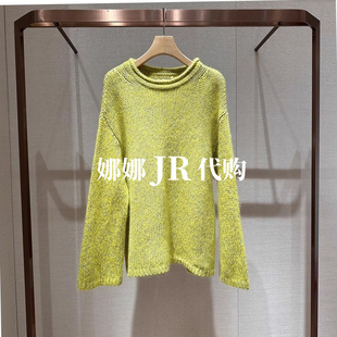 2025秋季 针织衫 新款 长袖 女上衣XRJ5M09C 卷边圆领中长款 JR专柜正品