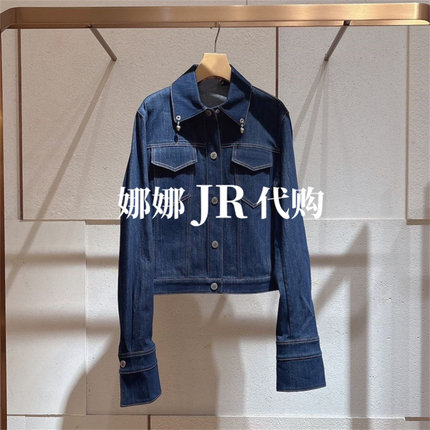 JR专柜正品2026年春季深蓝棉长袖翻领联动牛仔外套上衣女XSJ1W13C