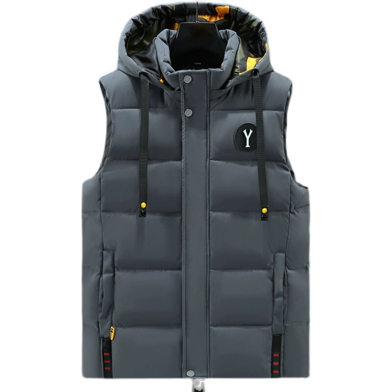 新款青少年秋冬季加厚可脱卸帽男棉马甲外套棉服XZ1310-7006-P55,男装背心/马甲,星座1310