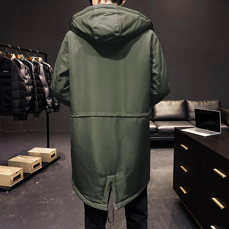 M-5XL加绒冬季棉衣男2023中长款加厚棉服连帽休闲外套8823-P85,男装棉衣,星座1310