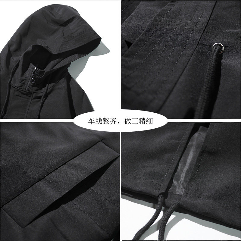 现货主推差价大2023秋款男士中长款纯色风衣外套XZ1310-1903-P90,男装风衣,星座1310