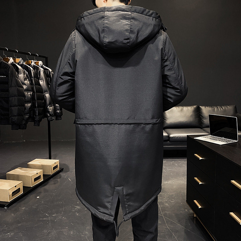 M-5XL冬季大码棉衣男加棉加绒纯色风衣外套保暖连帽棉服8823-P85,男装棉衣,星座1310