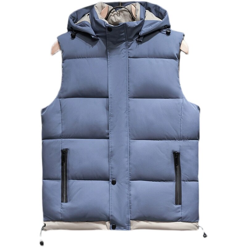 M-5XL秋冬季情侣休闲保暖加厚连帽坎肩棉马甲男女外套2201-P50,男装背心/马甲,星座1310