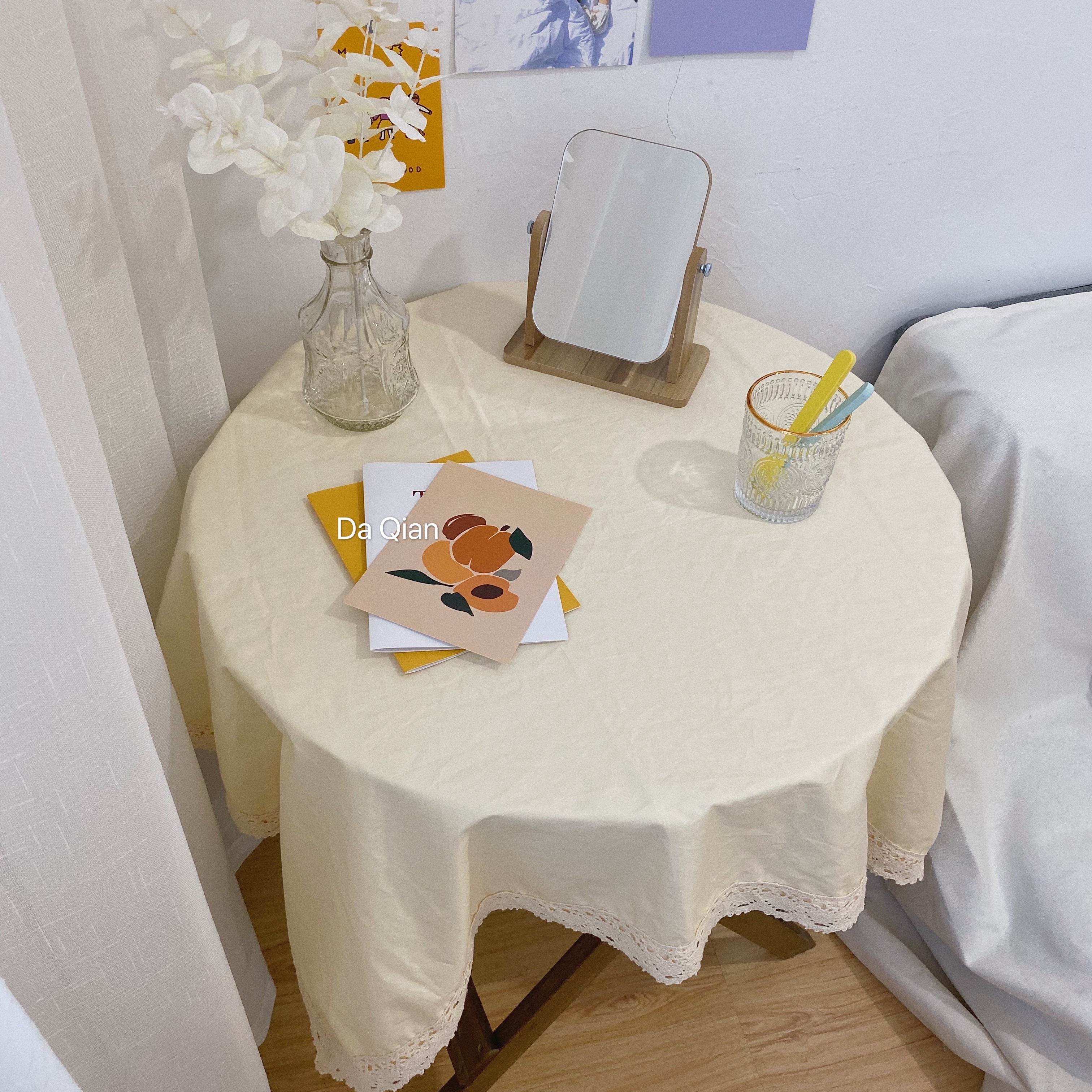 大千印象纯色桌布布艺ins风学生