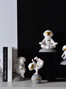 收纳办公桌宇航员摆件轻奢