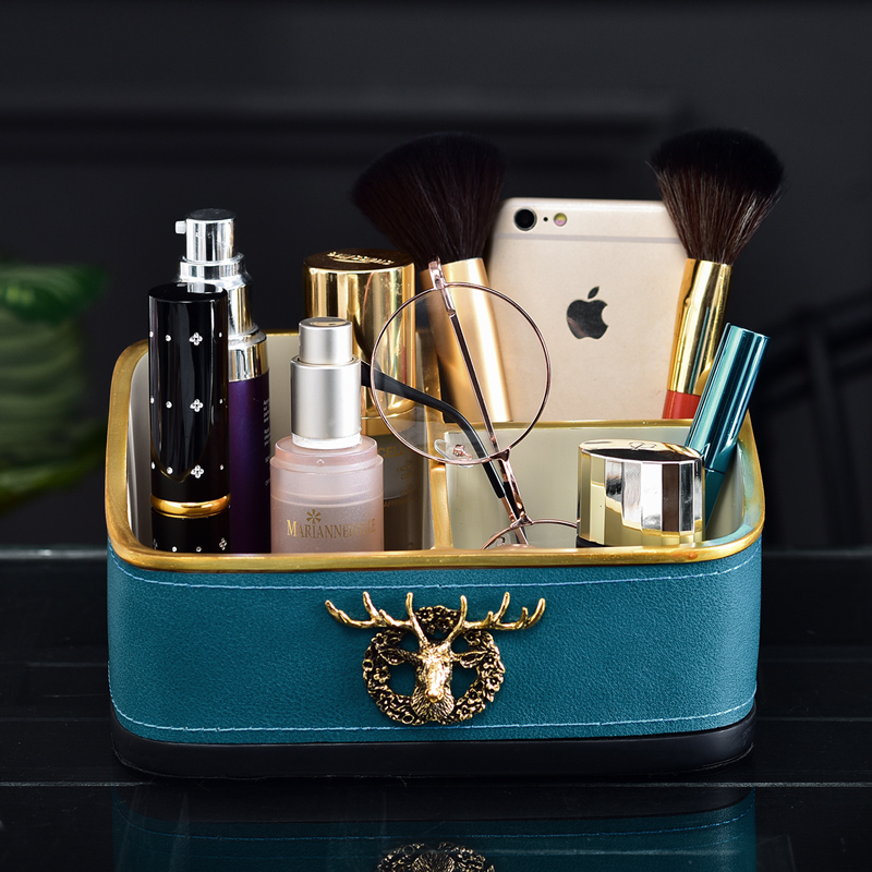 高档摆件创意风金属书房收纳盘