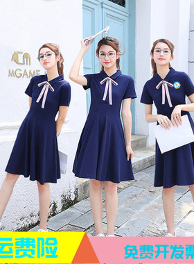 夏季新款学院风园服连衣裙