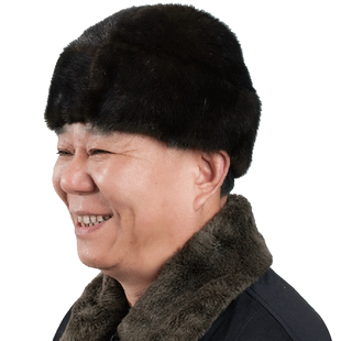 清仓男士进口水貂帽子皮草帽子 地主帽 老人帽子 冬季送老爸
