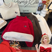 呼呼专享 顾奈 新年限定款 男女儿童半高领打底衫 秋冬