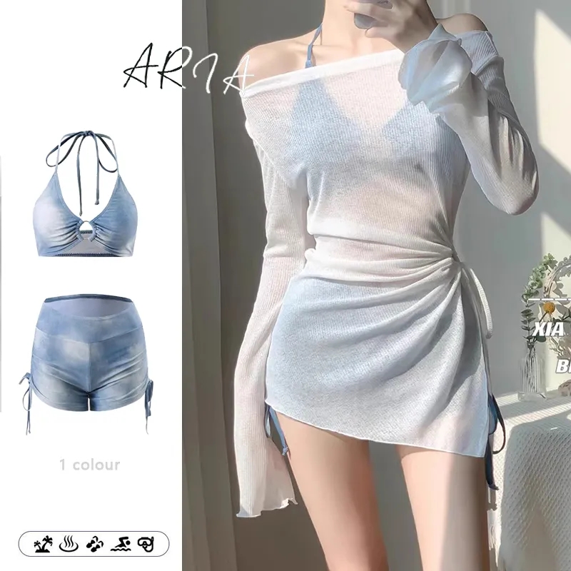 游泳衣女美式辣妹高级感防晒罩衫