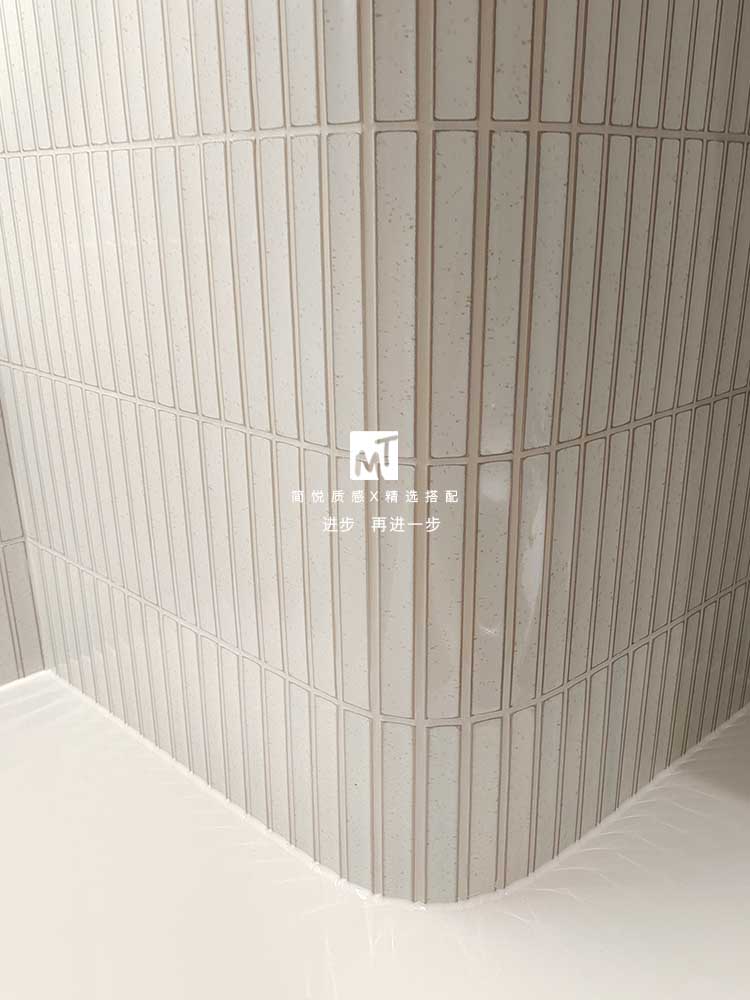 Japanese style beige rectangular mosaic chopstick tiles for bathroom, kitchen, balcony, bar counter, background wall, ceramic tiles