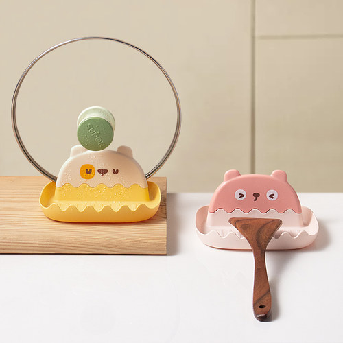 厨房家用可爱锅盖架置物收纳架