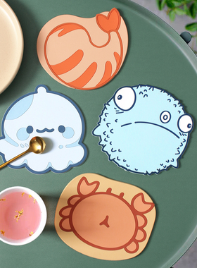 2026新款餐垫可爱卡通海洋生物隔热垫防烫垫创意碗垫餐桌垫子杯垫