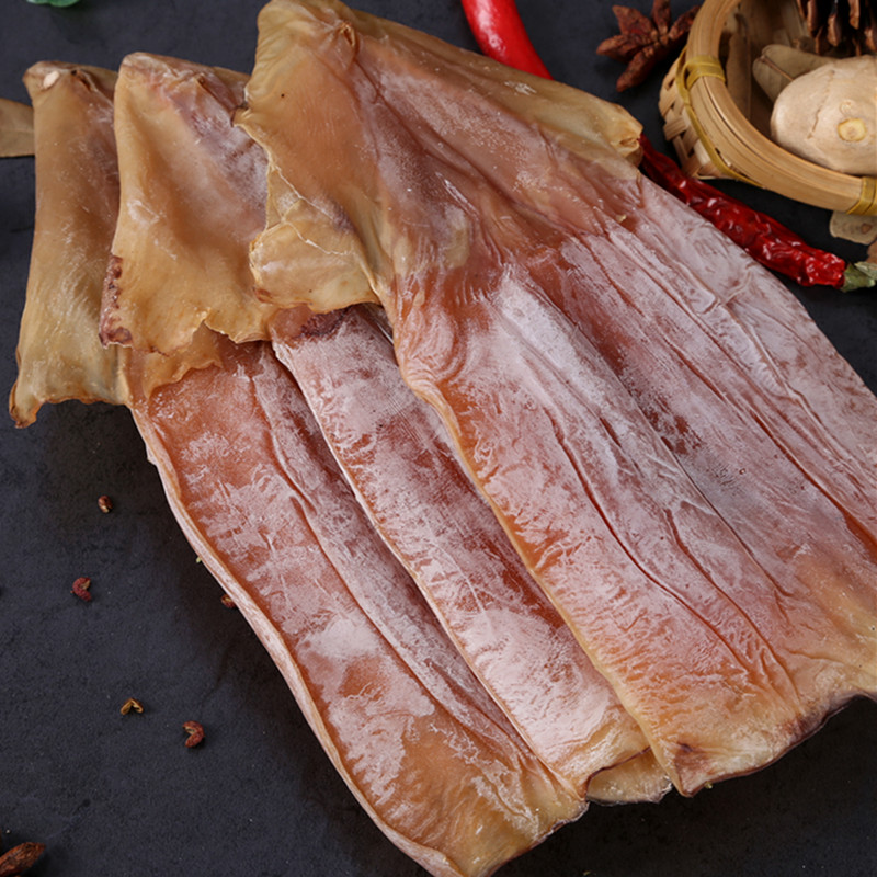 500g约2到3只尤鱼干微盐鱿鱼干 无头无须鱿鱼板 鱿鱼干货海鲜特产