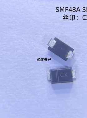 晶导微SMF48A丝印CX 48V单向200W TVS管瞬态抑制二极管 SOD-123FL