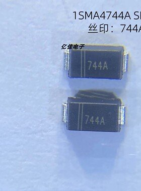 晶导微1SMA4744A丝印744A 1W 15V SMA封装贴片稳压二极管DO-214AC