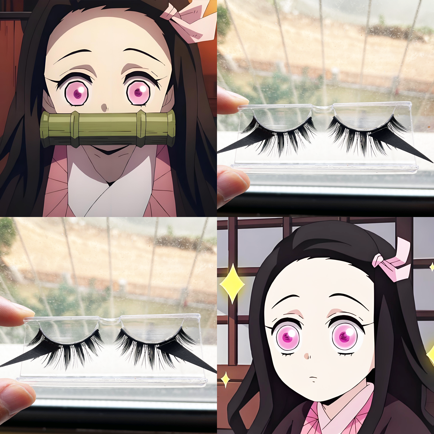 祢豆子假睫毛鬼灭之刃