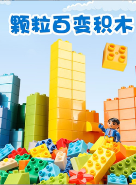 儿童DIY玩具一斤装大块拼装益智玩具兼容款大颗粒大号散件积木