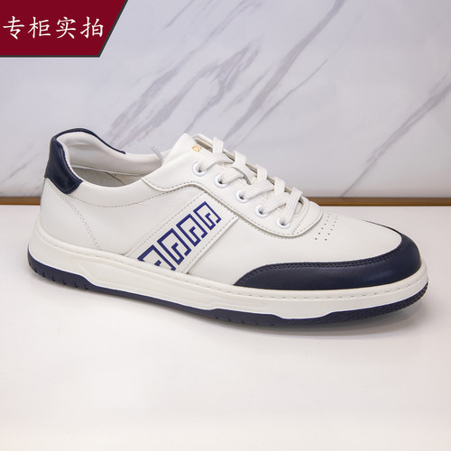 金利来男鞋羊皮系带低帮休闲皮鞋