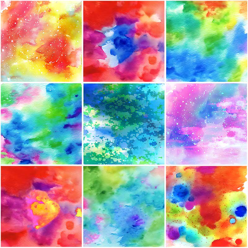 可商用彩色泼墨水彩肌理背景喷墨水墨底图溶图海报图片设计素材