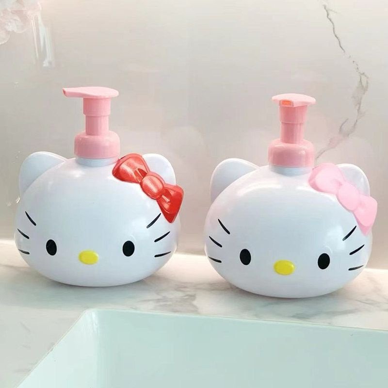 KT猫头起泡瓶手动洗面奶洗手液洗发水泡沫瓶大容量打泡器分装瓶,收纳整理,收纳瓶,淘宝优惠券,粉丝福利购,淘宝优惠卷