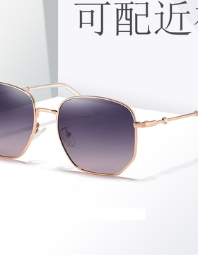 偏光方形百搭女可配近视墨镜