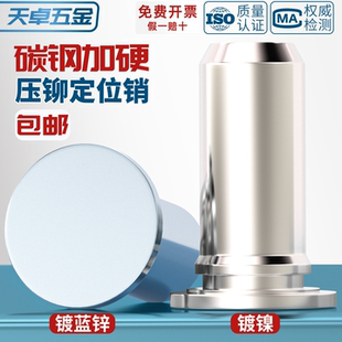 高品质圆头碳钢镀锌压铆定位销TP非标销子铁导向销圆柱销压铆销钉