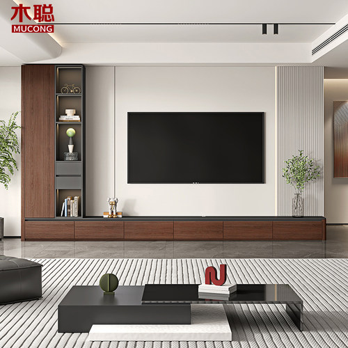 意式轻奢多功能电视柜小户型