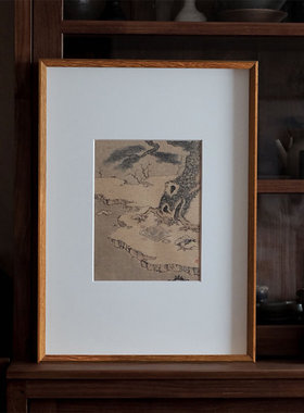 a4实木国画画框外框相框定制挂墙边框a3装裱海报拼图任意尺寸F1