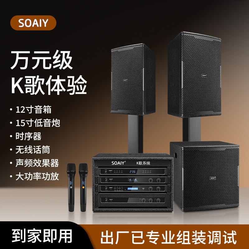 索爱家庭KTV音响套装全套家用卡拉OK唱歌机一体机会议室音箱