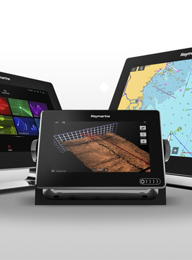 雷松Raymarine内置GPS导航CHIRP声纳3D侧扫成像雷达AXIOM7RV