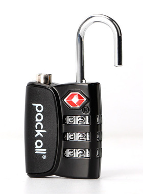 packall健身房行李箱密码锁出差旅行安全防盗tsa海关锁拉杆箱挂锁