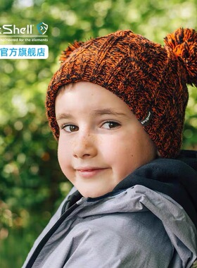 DexShell戴适帽子儿童款防水防风帽子加厚保暖毛线针织帽DH572