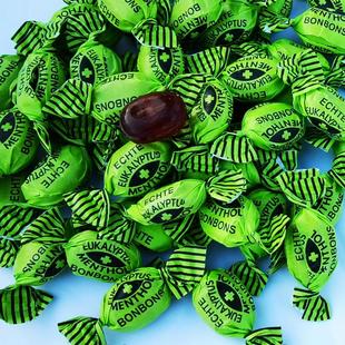 德国进口Euka menthol喂宝乐桉叶薄荷味糖果进口薄荷糖 散装半斤