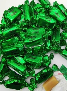 英国进口GOLDEN CASKET卡司盖特薄荷味软太妃糖果mint 散装半斤