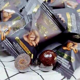 意大利进口马克蒂斯咖啡夹心巧克力豆Maxtris咖啡豆黑巧克力散装