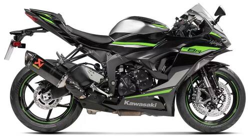川崎zx6r改装天蝎排气，AKRAPOVIC排气尾段