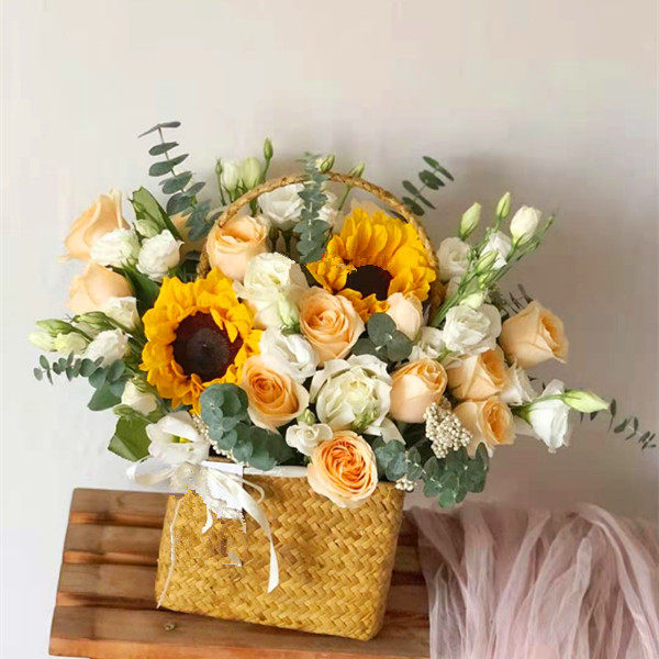 延边延吉市鲜花店送父母朋友老师生日向日葵花篮龙井汪清和龙珲春