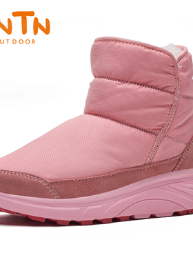 TNTN冬季保暖防水加厚底东北羊毛加绒男女士雪乡雪地棉鞋马丁靴子