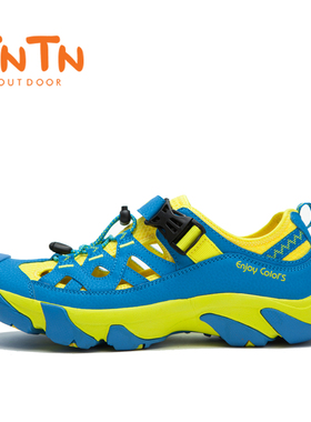 TNTN韩版户外透气网面夏季防滑男女涉水沙滩钓鱼溯溪休闲洞洞凉鞋