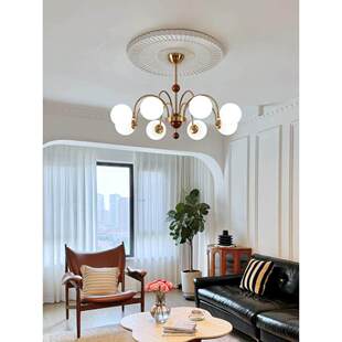 中古客厅吊灯包豪斯魔豆法式 现代简约卧室餐厅主灯奶油风2026新款